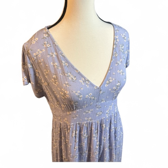 Pink Rose Blue Floral Dress - Picture 3 of 6